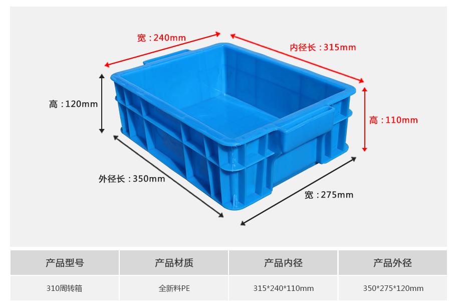 轩盛塑业310塑料周转箱