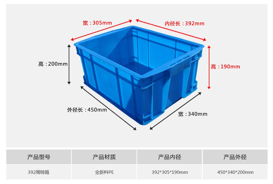 轩盛塑业392塑料周转箱