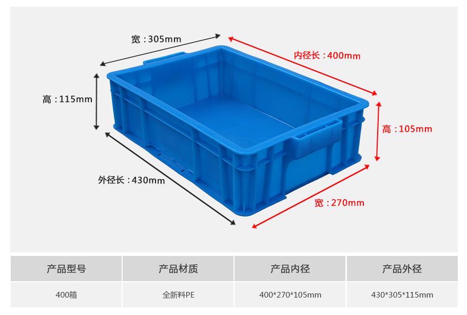 轩盛塑业400塑料周转箱